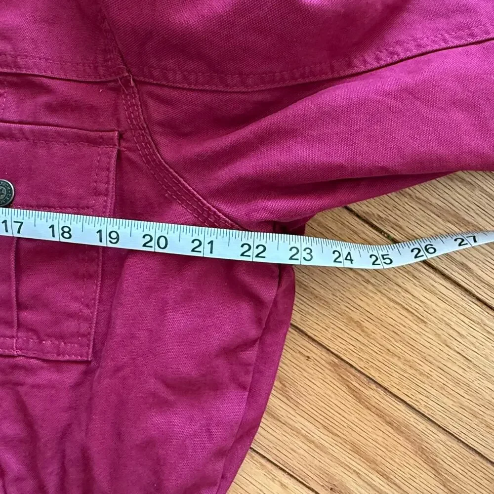 Women’s  C.E. SCHMIDT Workwear Medium Canvas Coat Barn Chore Quilted Hooded - Picture 12 of 12